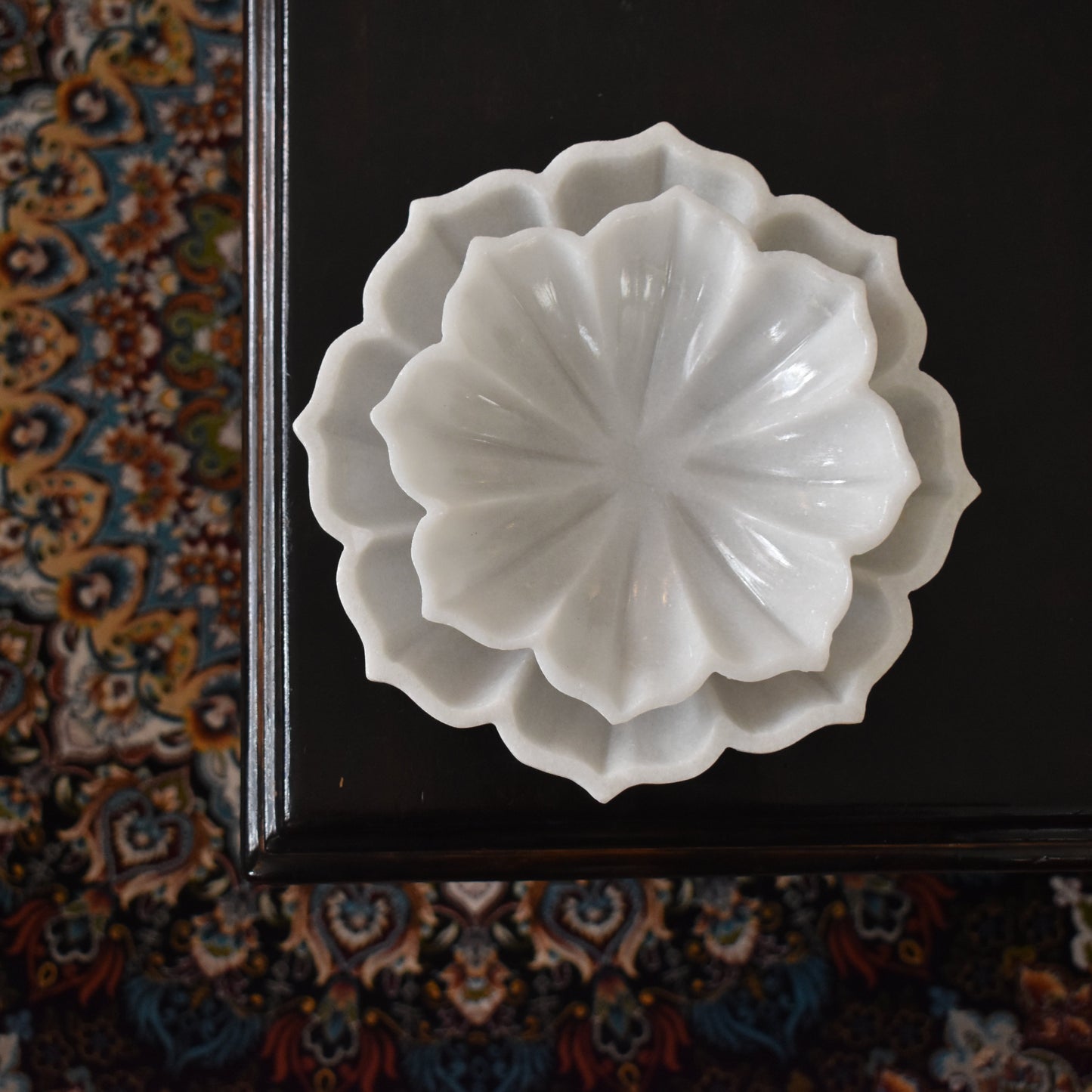 Handcrafted Marble Urli - Medium