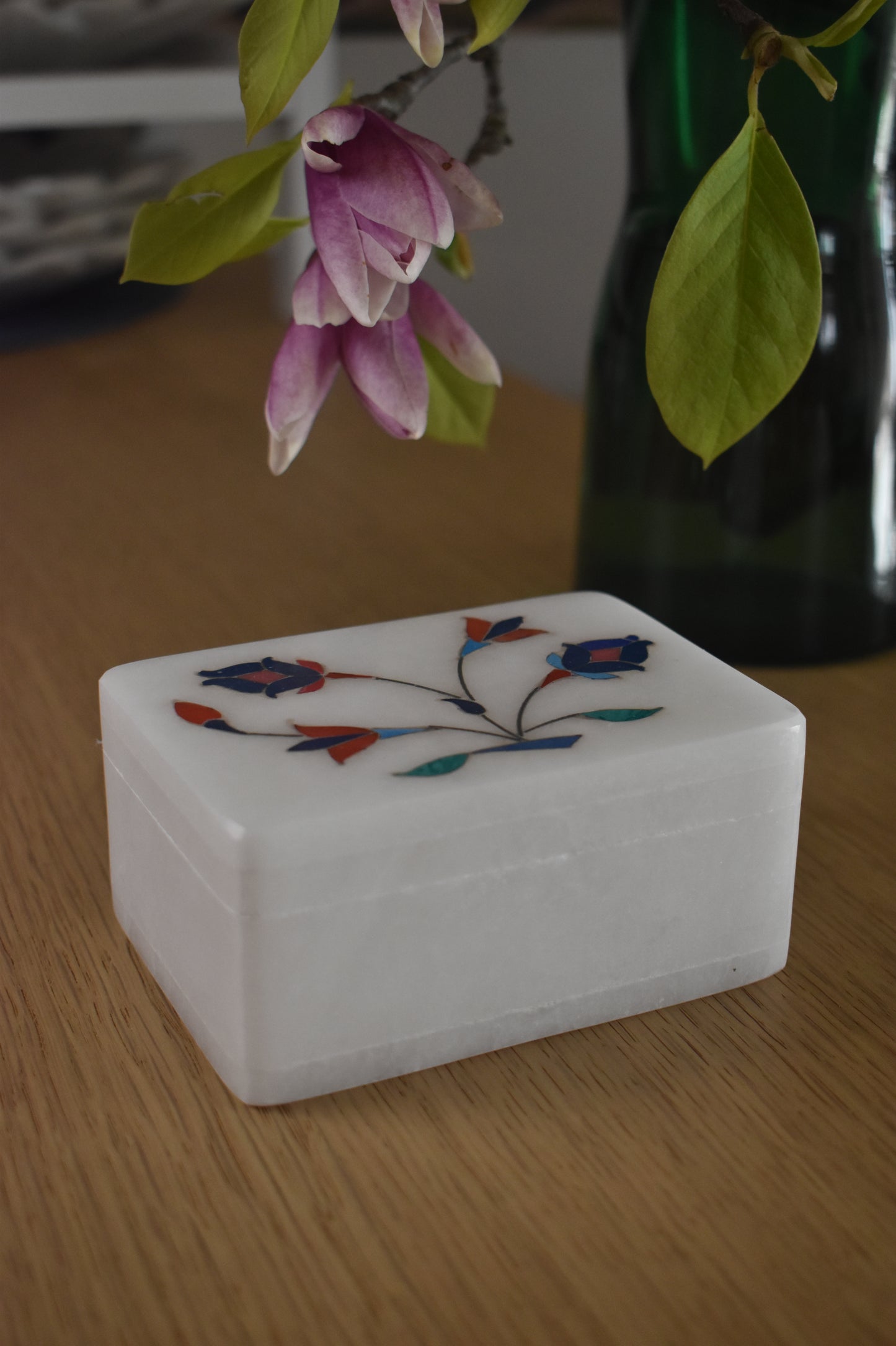 Handcrafted Marble Inlay Box