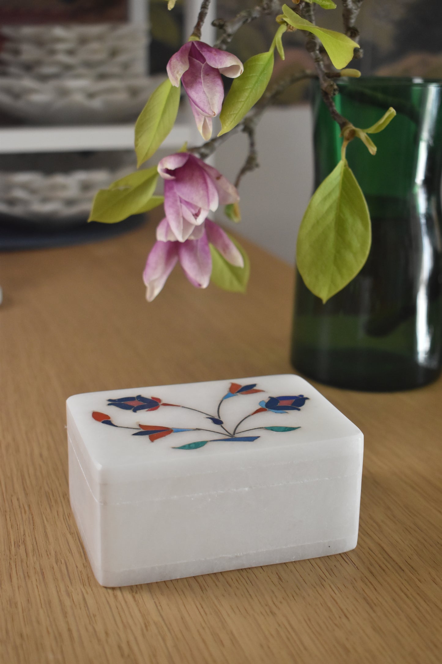 Handcrafted Marble Inlay Box