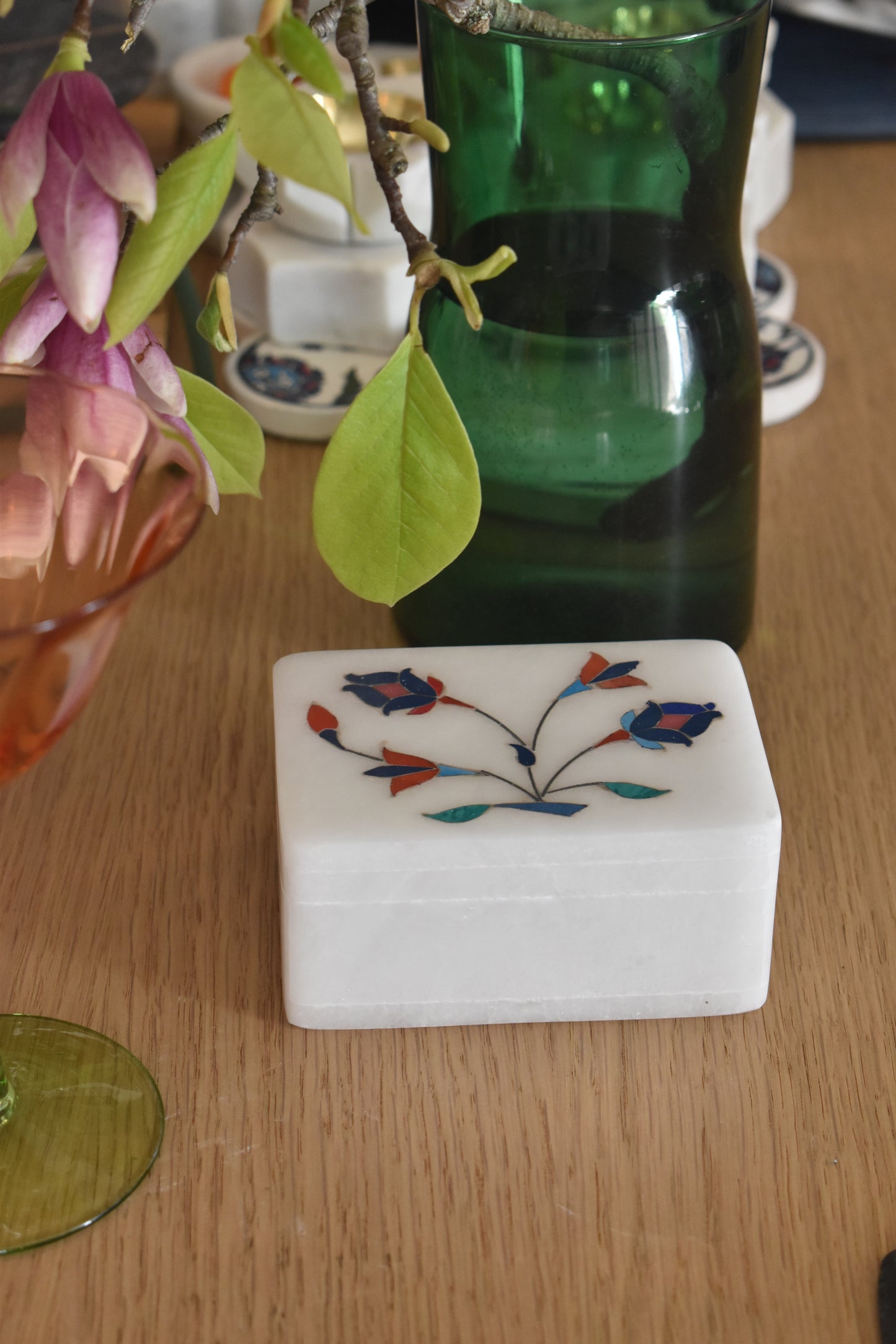Handcrafted Marble Inlay Box