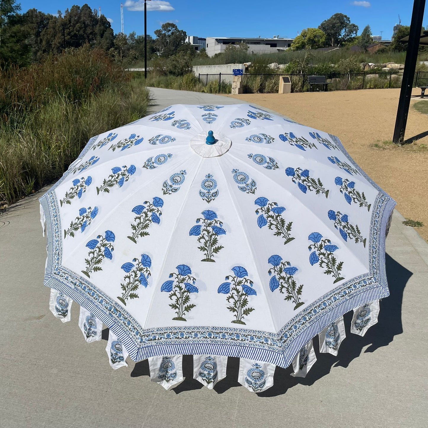 Handprinted Double-Layered Parasol