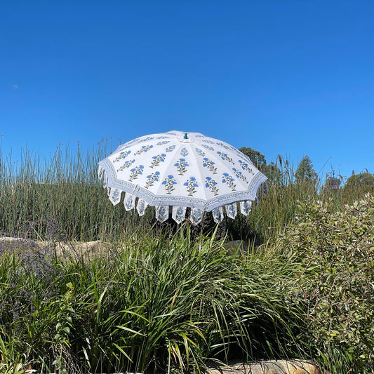 Handprinted Double-Layered Parasol