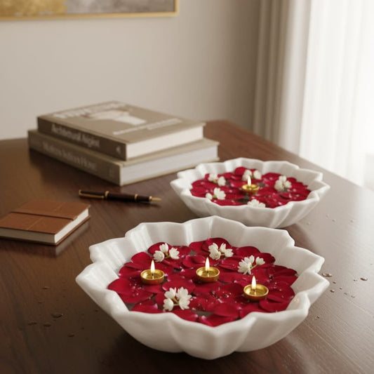 Handcrafted Marble Urli (Small)